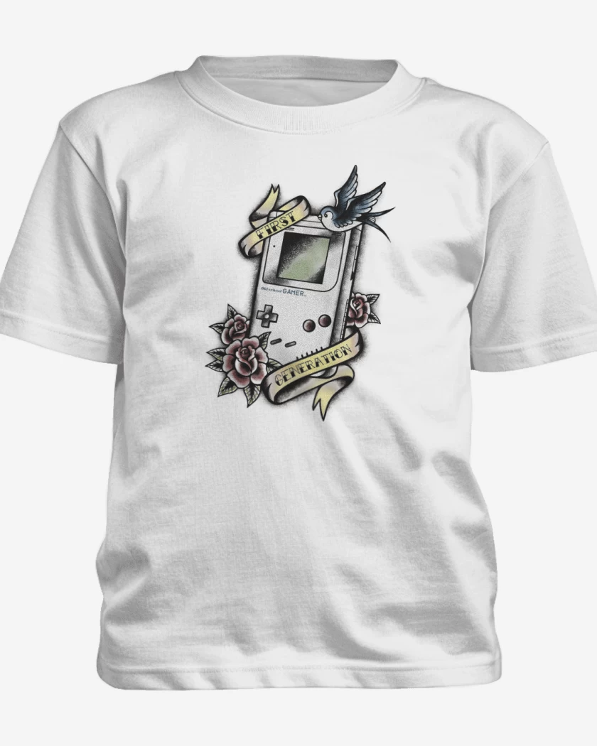 Polera de niño Blanco de Old school gamers