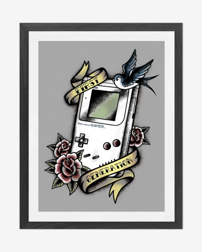 Cuadro decorativo Gris Melange de Old school gamers