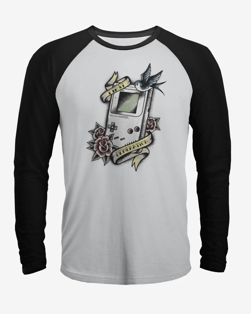 Polera Raglan Old school gamers
