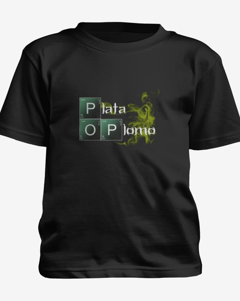 Polera de niño Negro de Plata o plomo