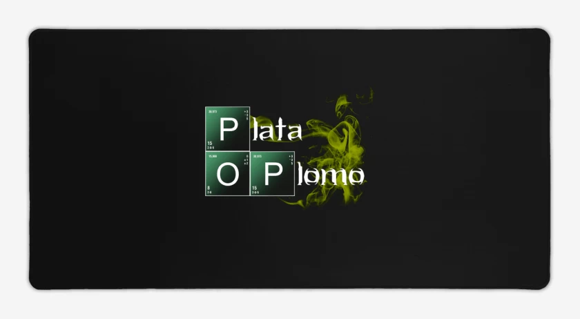 Mouse pad Gamer Negro de Plata o plomo