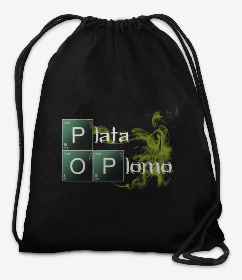 Mochila Negro de Plata o plomo