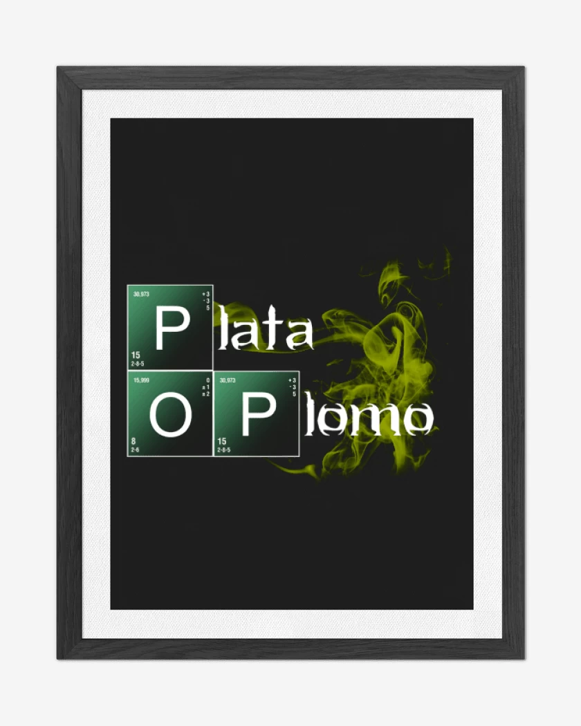 Cuadro decorativo Negro de Plata o plomo