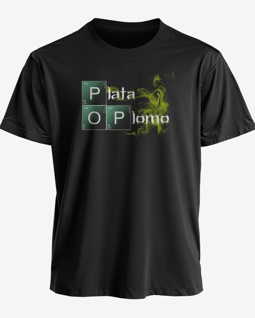 Polera premium Negro de Plata o plomo