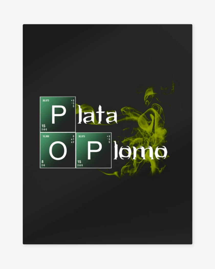 Print metalico Negro de Plata o plomo