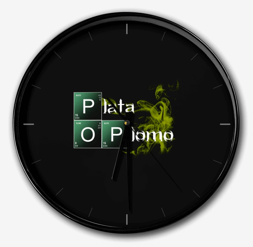 Reloj Negro de Plata o plomo