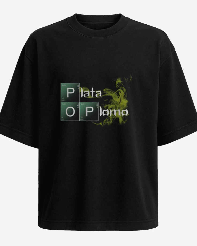 Polera Oversize Plata o plomo