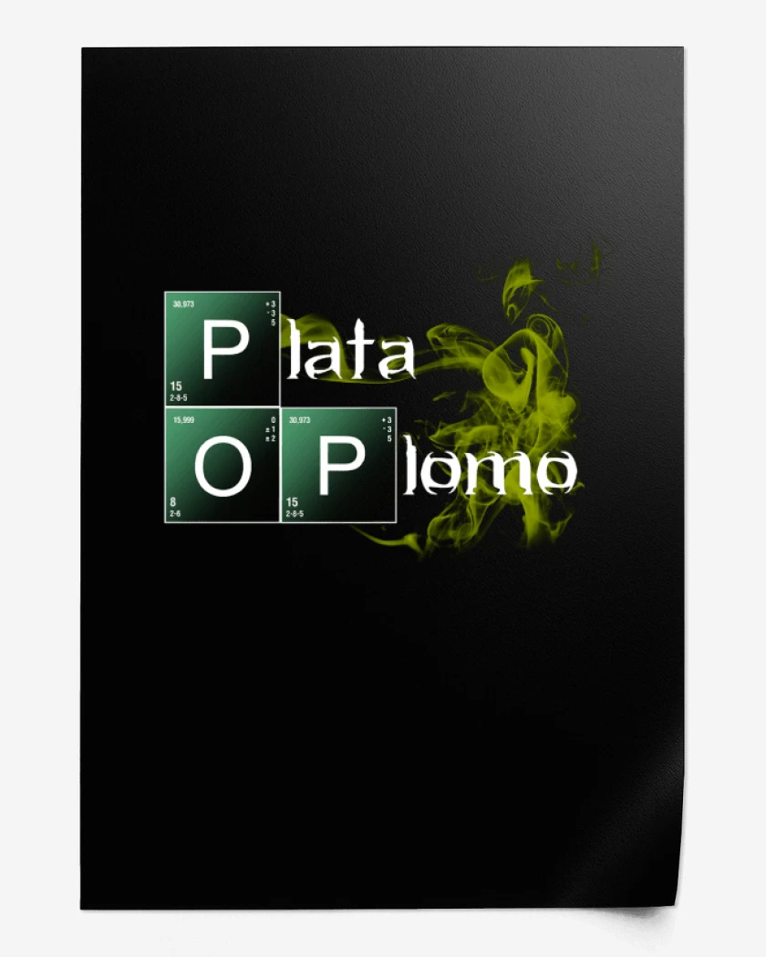 Print Negro de Plata o plomo