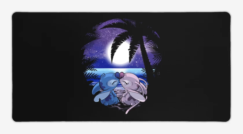 Mouse pad Gamer Negro de Love stitch