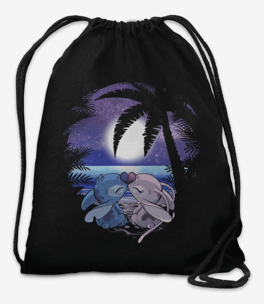 Mochila Negro de Love stitch