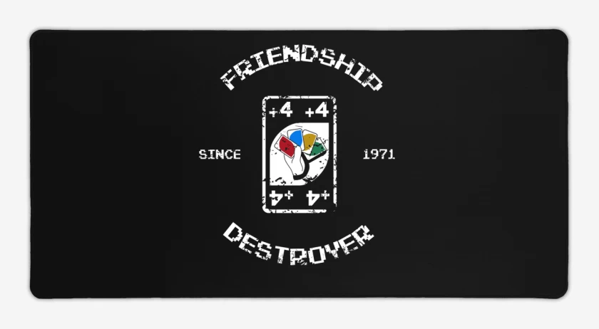 Mouse pad Gamer Negro de friendhip destroyer