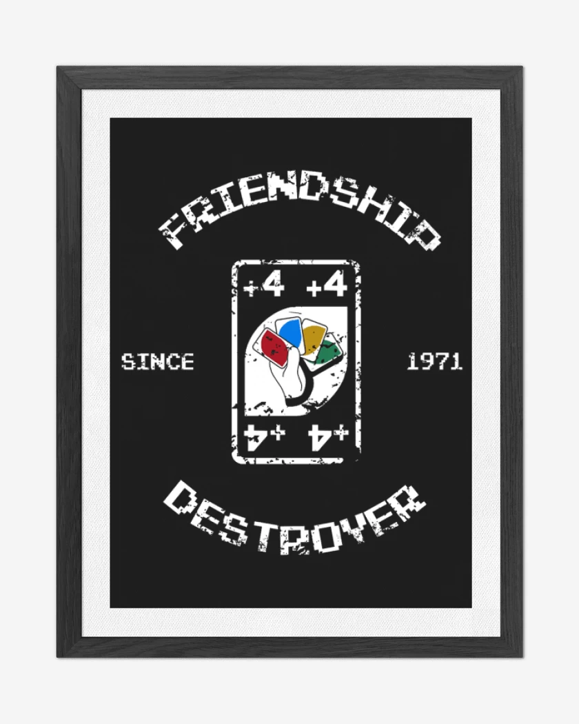 Cuadro decorativo Negro de friendhip destroyer
