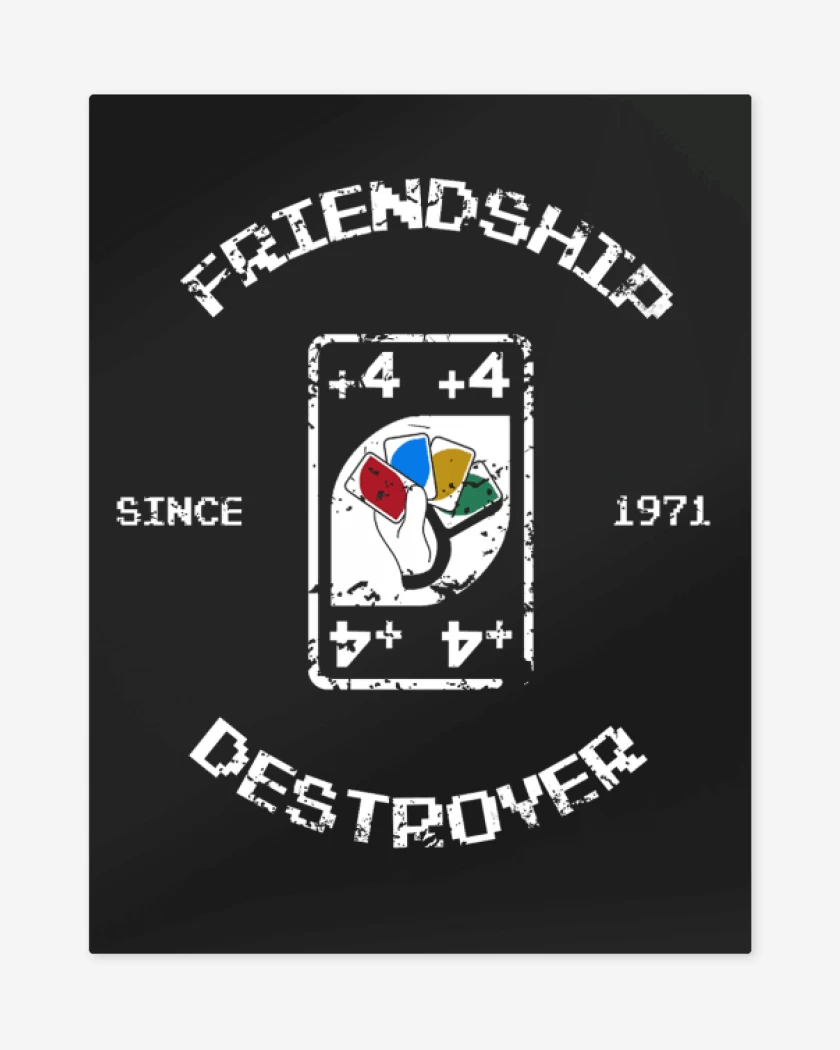 Print metalico Negro de friendhip destroyer