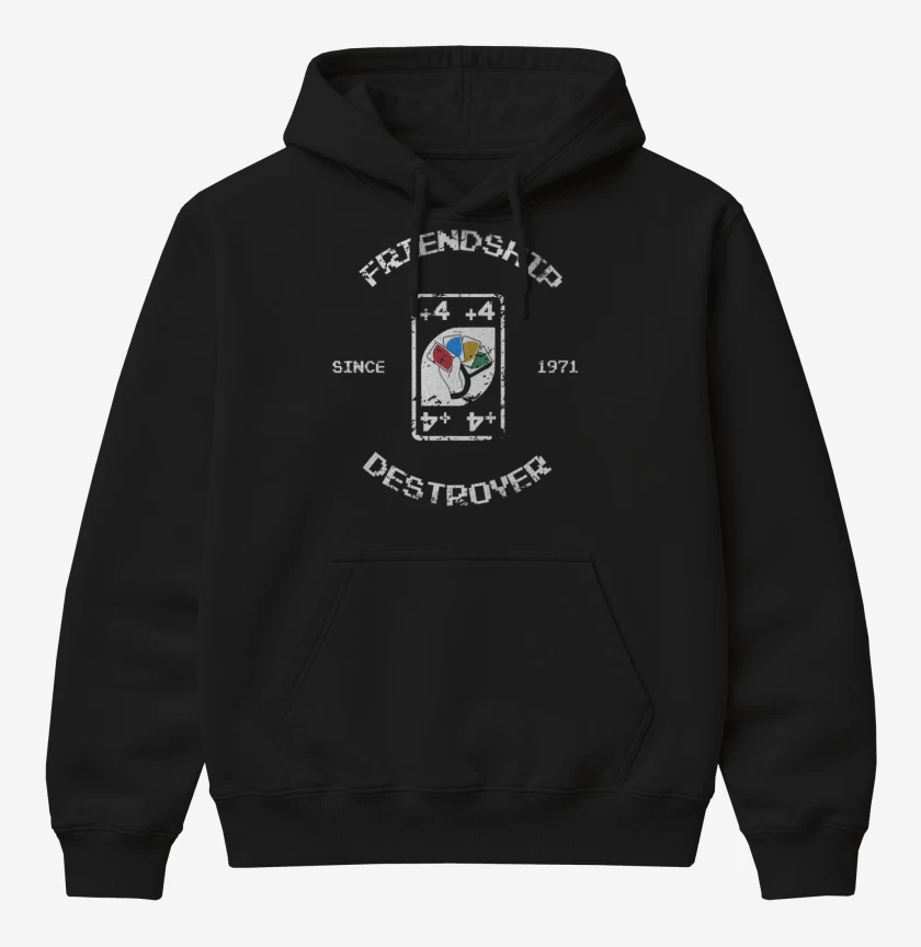 Poleron Canguro básico Negro de friendhip destroyer