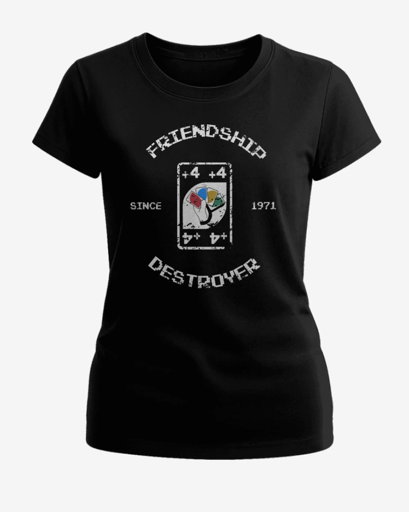 Polera de Mujer Negro de friendhip destroyer