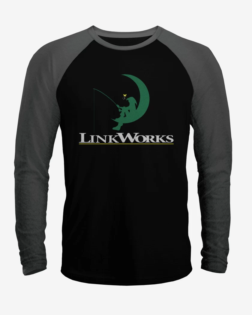 Polera Raglan Negro / Negro Heather de Link works 