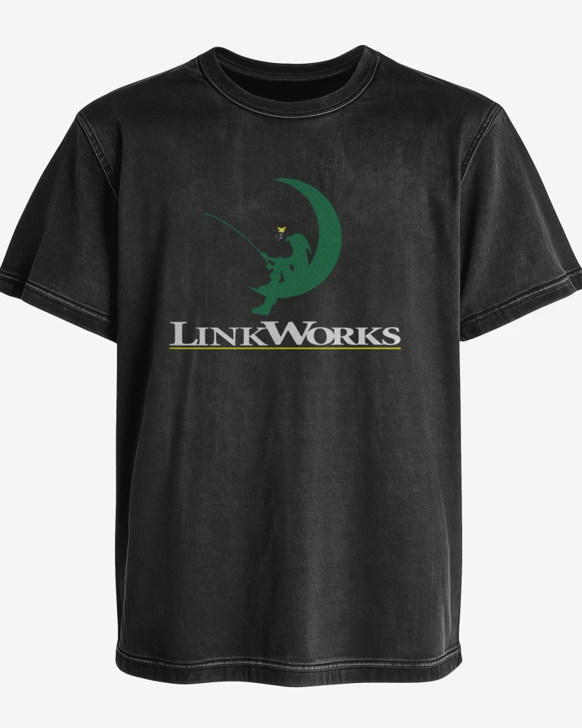 Polera desgastada Negro de Link works 