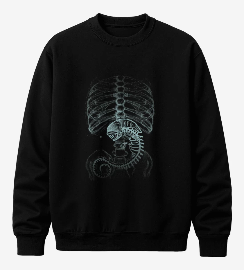 Poleron polo Negro de Veintre alien