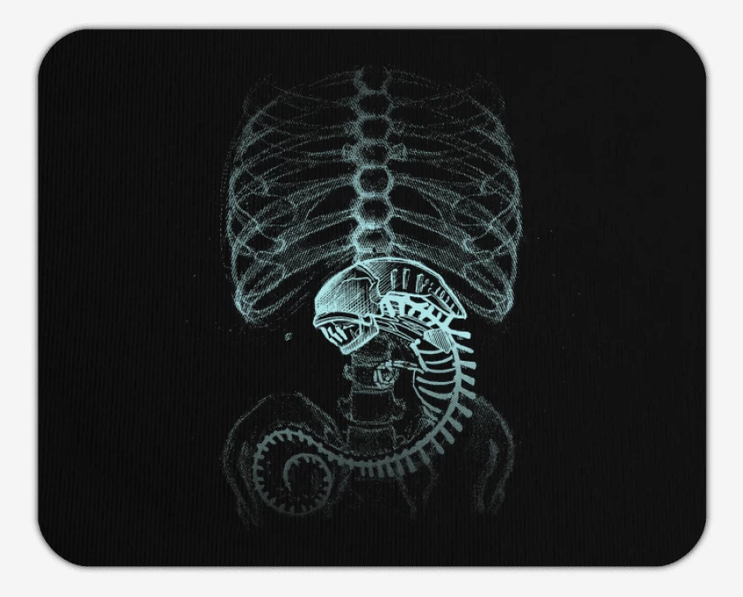 Mousepad Negro de Veintre alien