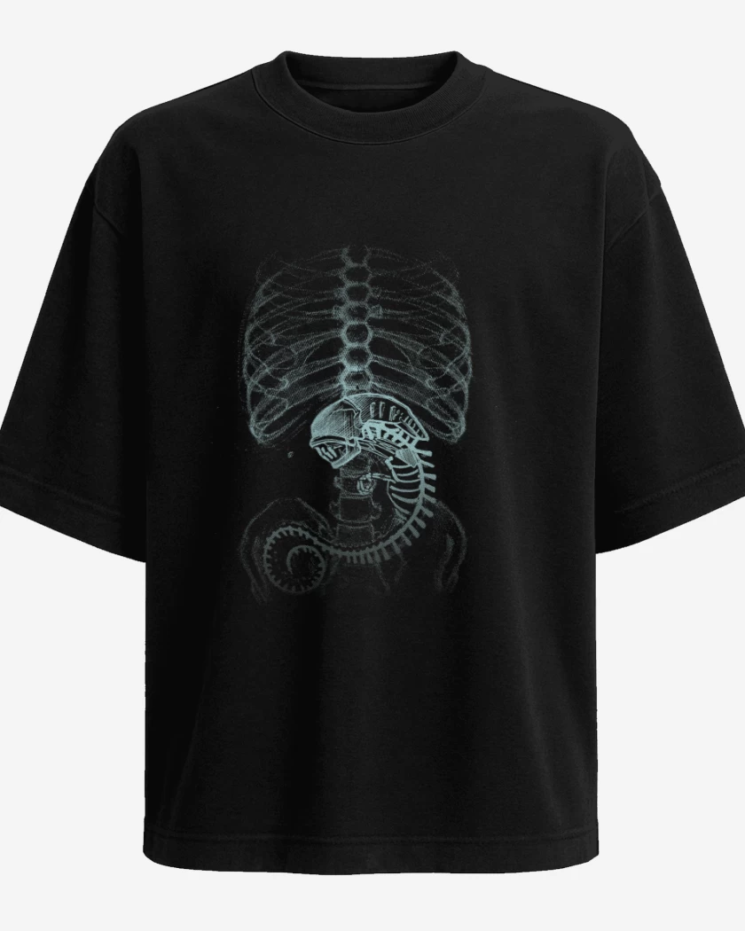 Polera Oversize Negro de Veintre alien