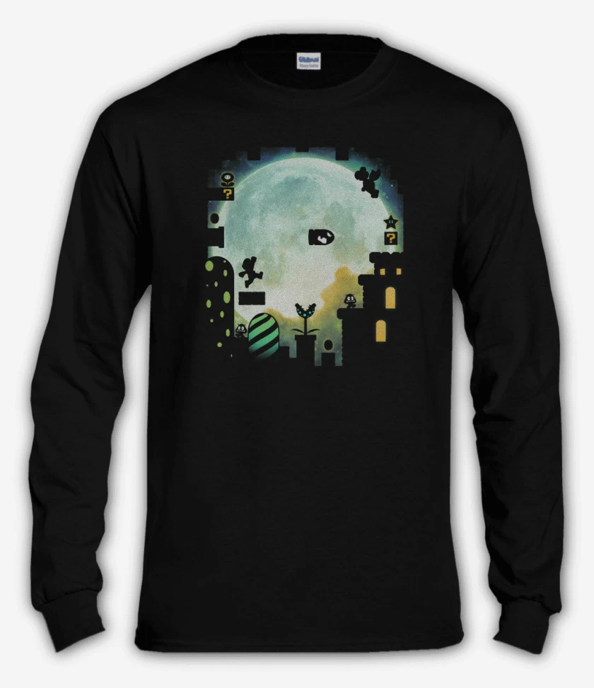 Polera manga larga Super bigote full color