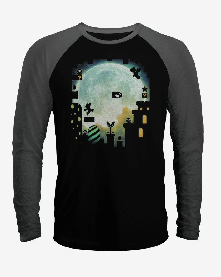 Polera Raglan Super bigote full color