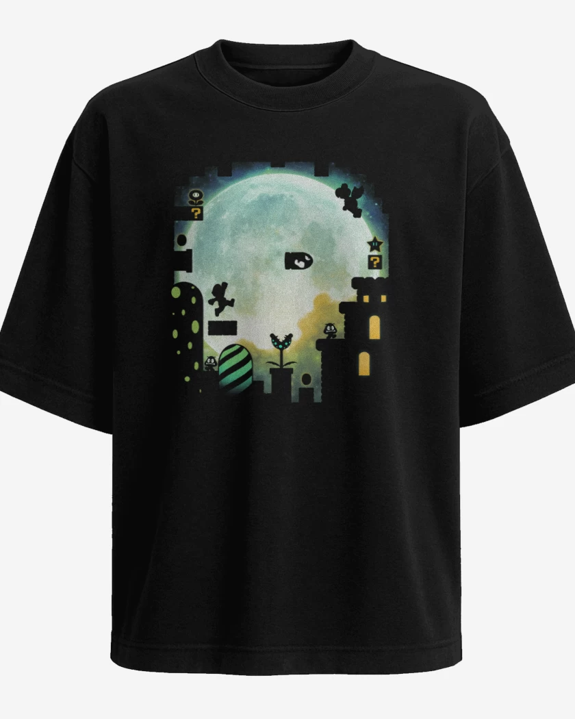 Polera Oversize Super bigote full color