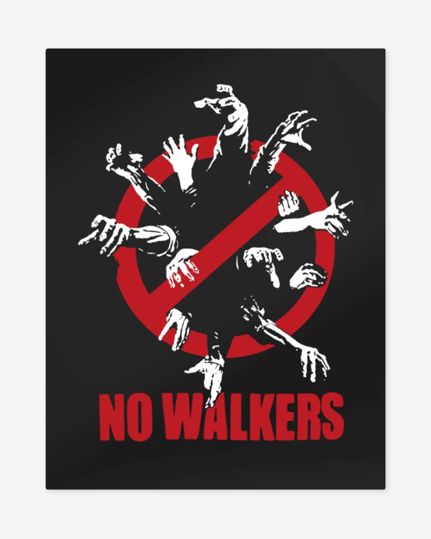 Print metalico Negro de No Walkers