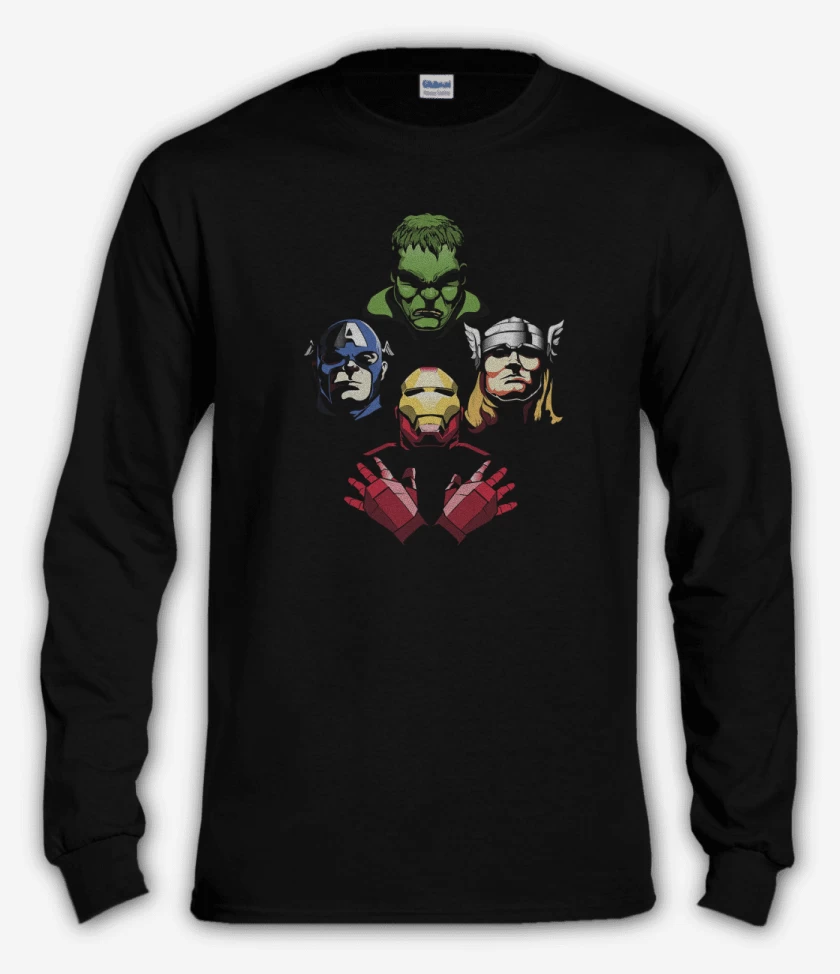Polera manga larga Negro de Rhapsody marvel