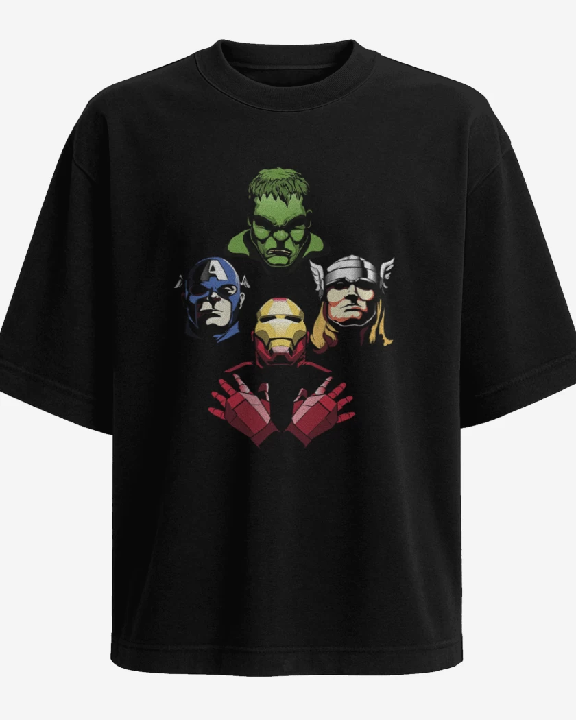 Polera Oversize Negro de Rhapsody marvel
