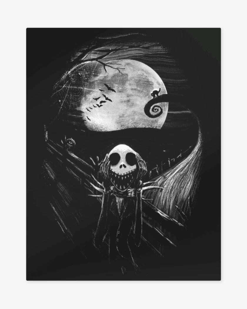 Print metalico Negro de Scream jack