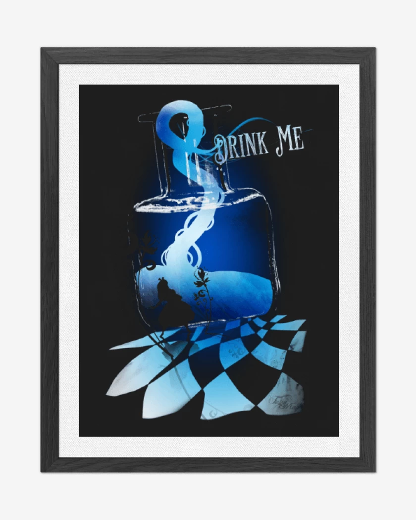 Cuadro decorativo Negro de Drink me 