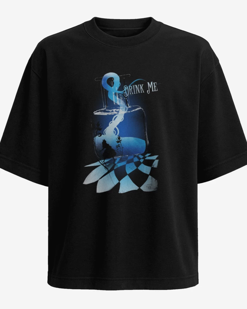 Polera Oversize Negro de Drink me 