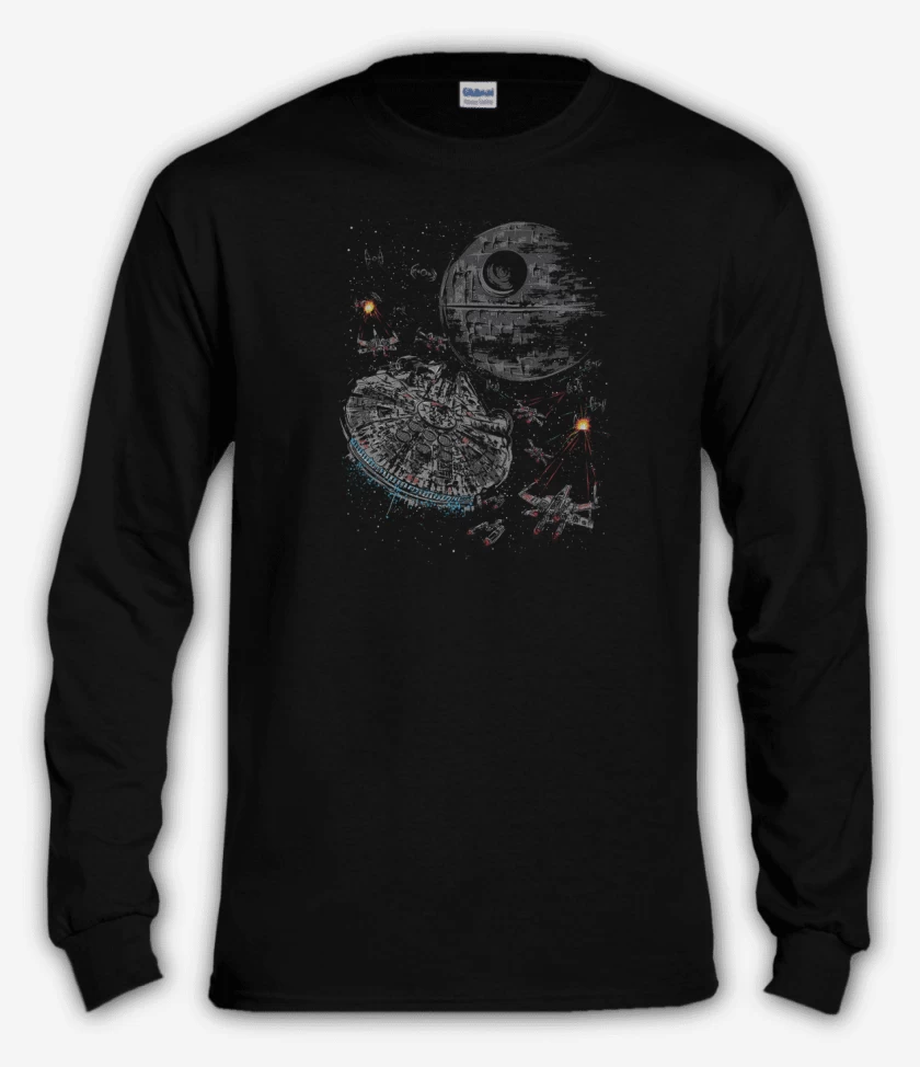 Polera manga larga Negro de Star wars 3 