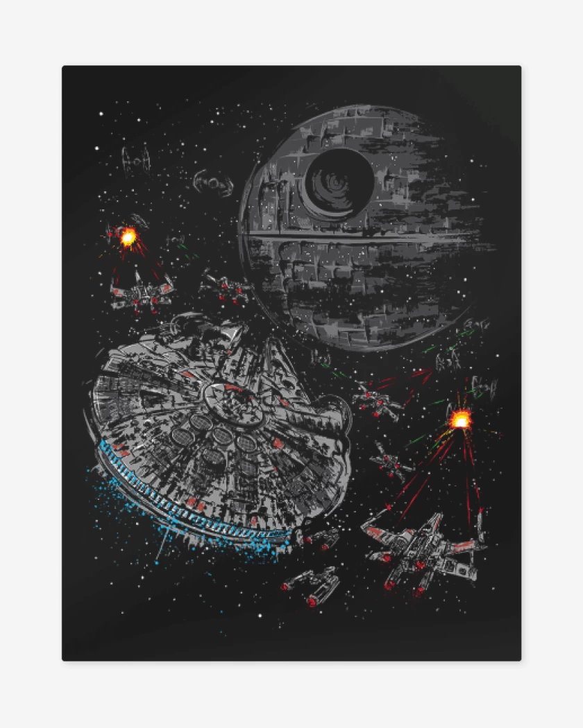 Print metalico Negro de Star wars 3 