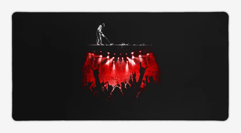 Mouse pad Gamer Negro de Buscando metal 