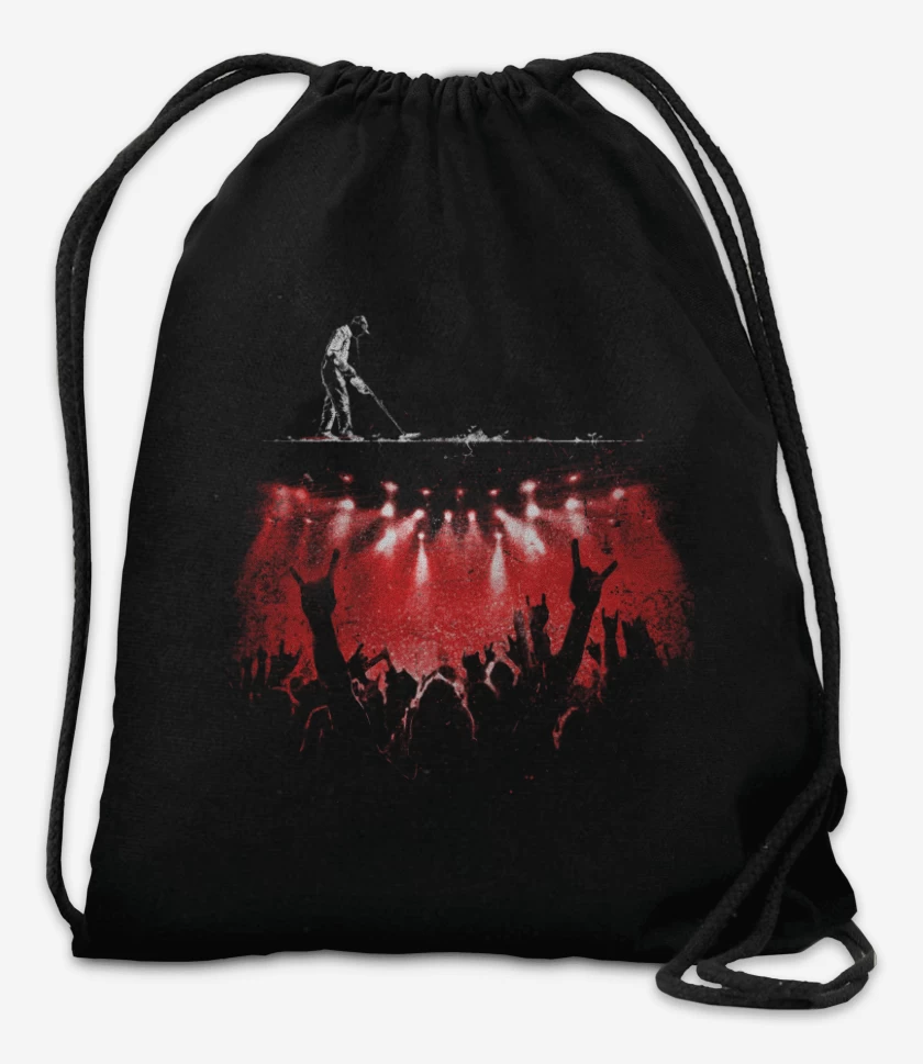 Mochila Negro de Buscando metal 