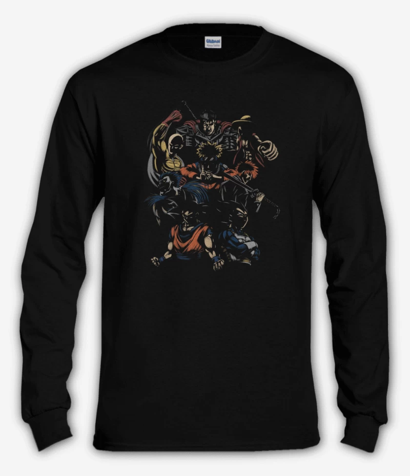 Polera manga larga Goku vegeta y los demas