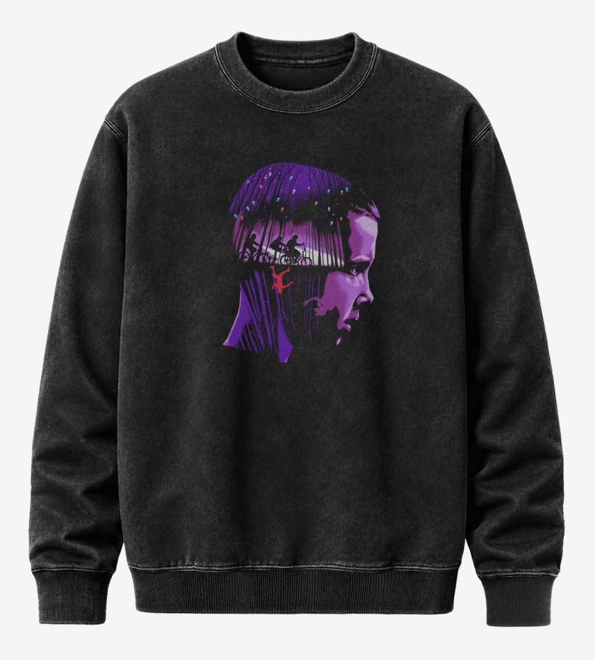 Poleron Polo Acid Wash Negro de Eleven