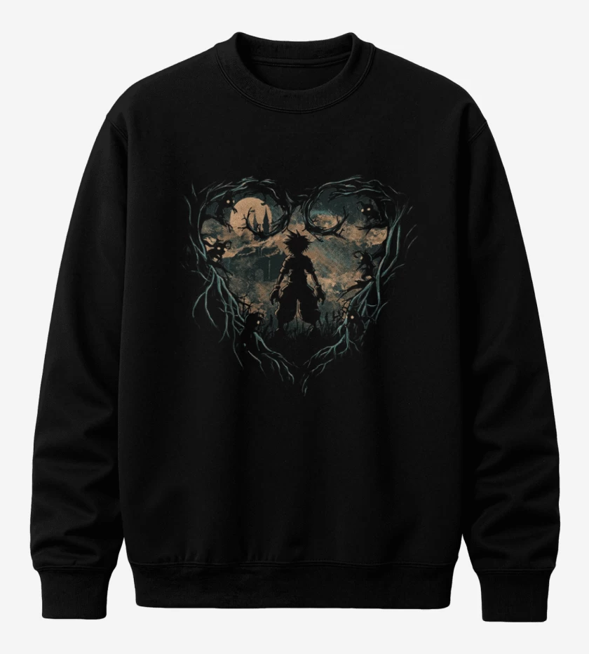 Poleron polo Negro de Kingdom hearts 4