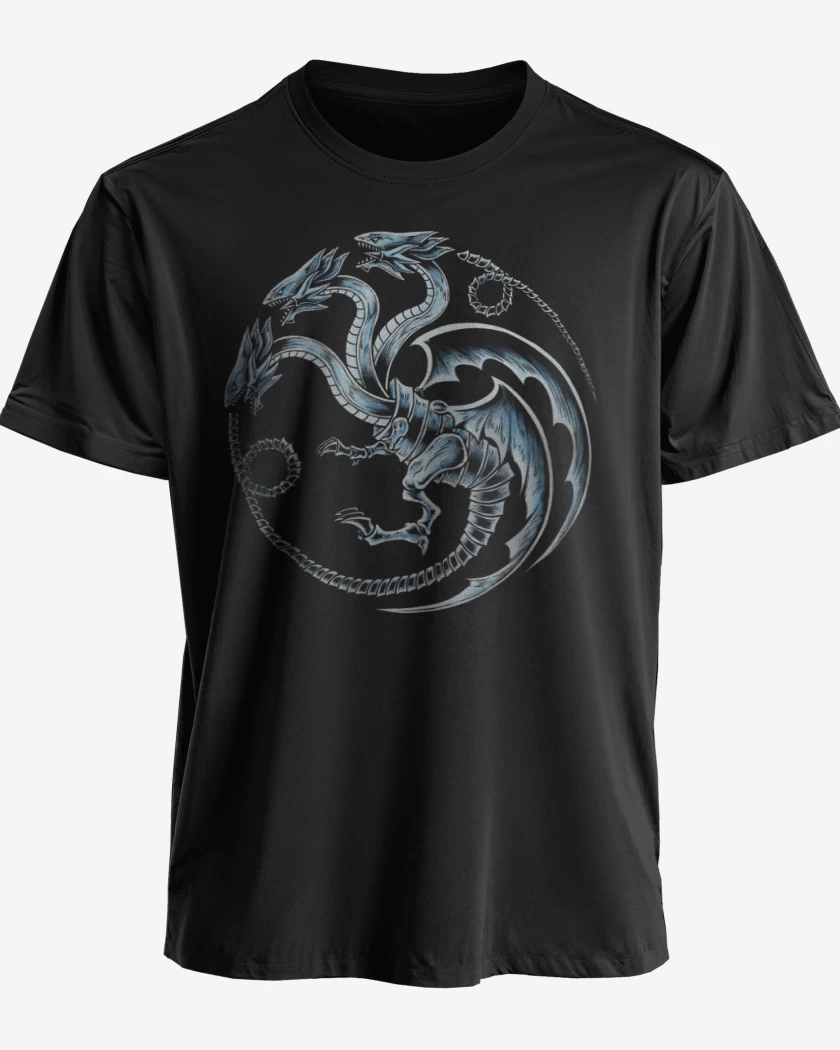 Polera Dragon blanco de ojos azules
