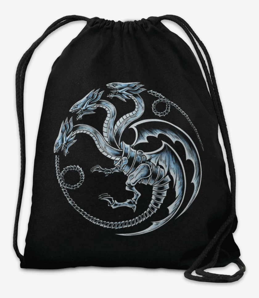 Mochila Dragon blanco de ojos azules