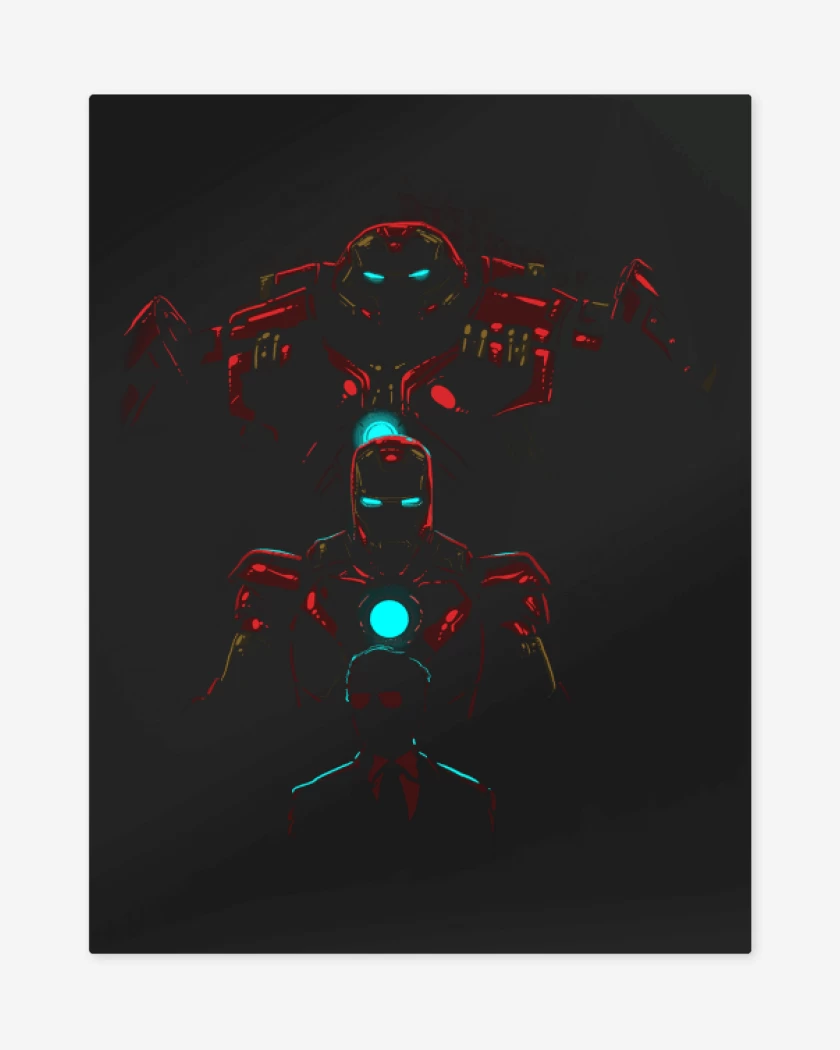 Print metalico Negro de Iron man 3