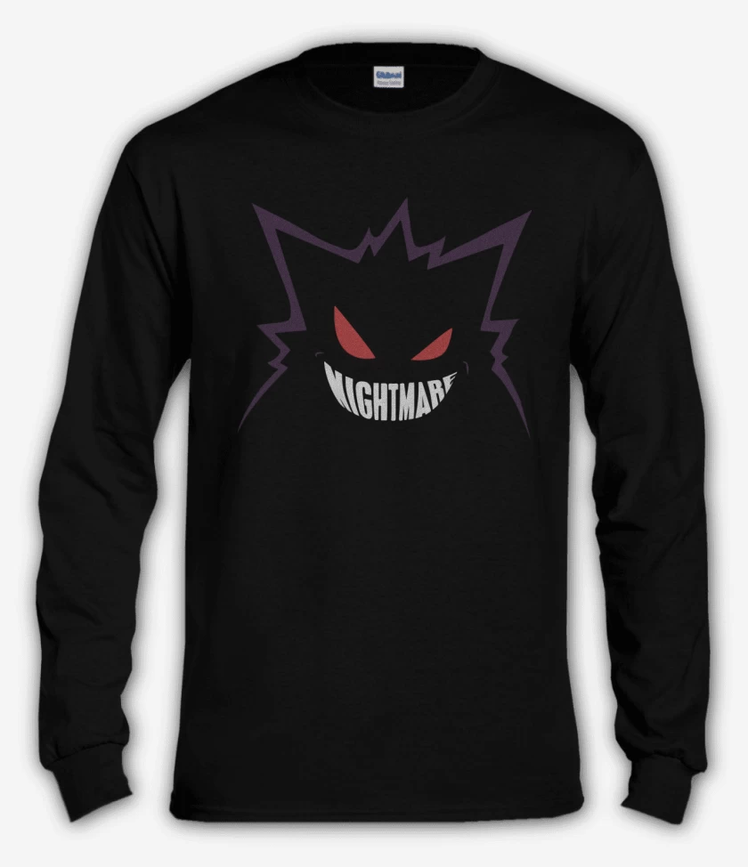Polera manga larga Negro de Gengar 2