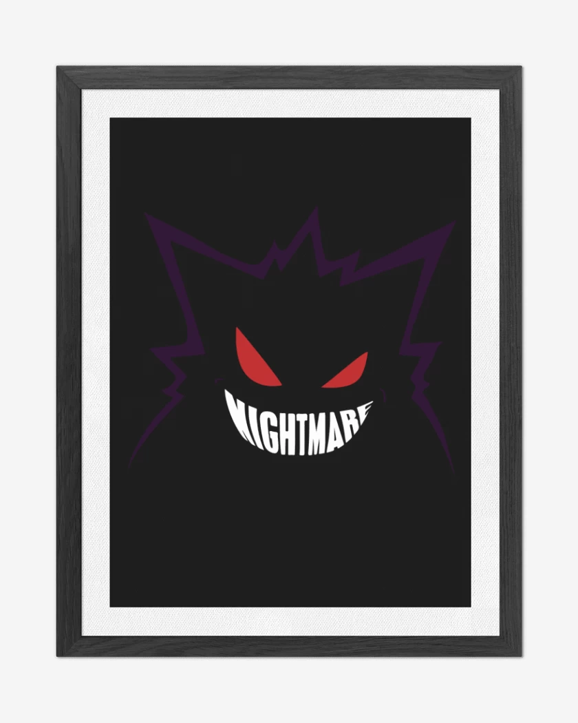 Cuadro decorativo Negro de Gengar 2