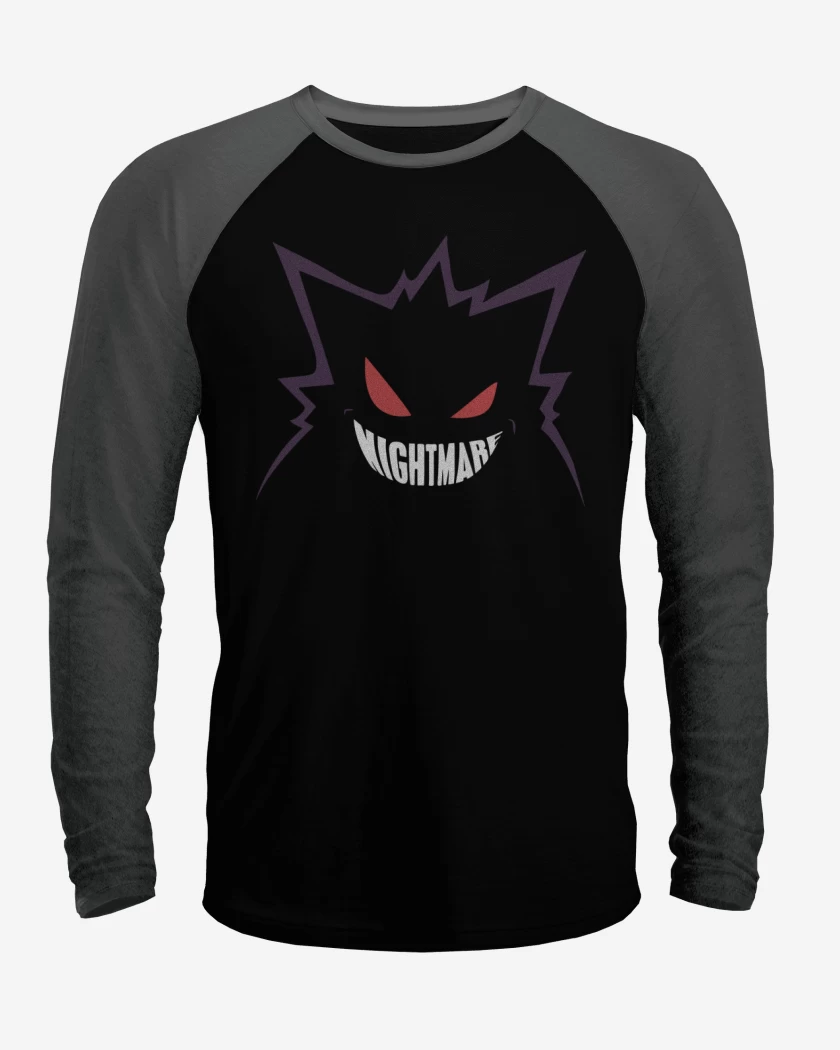Polera Raglan Negro / Negro Heather de Gengar 2