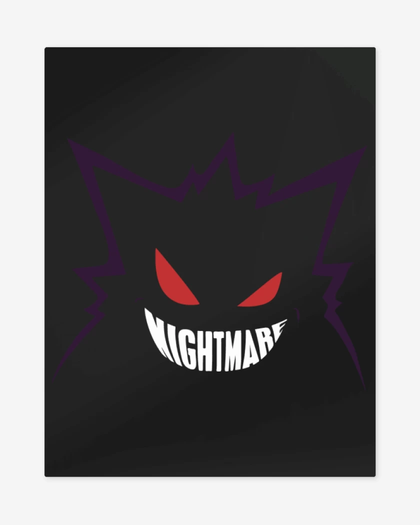 Print metalico Negro de Gengar 2