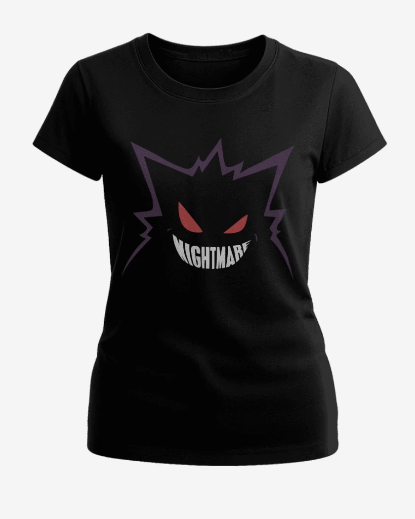 Polera de Mujer Negro de Gengar 2