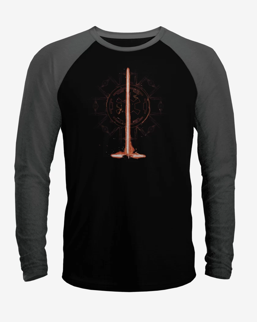 Polera Raglan Negro / Negro Heather de Republica