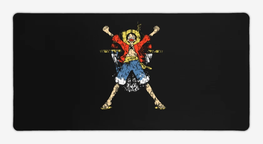 Mouse pad Gamer Negro de Luffy